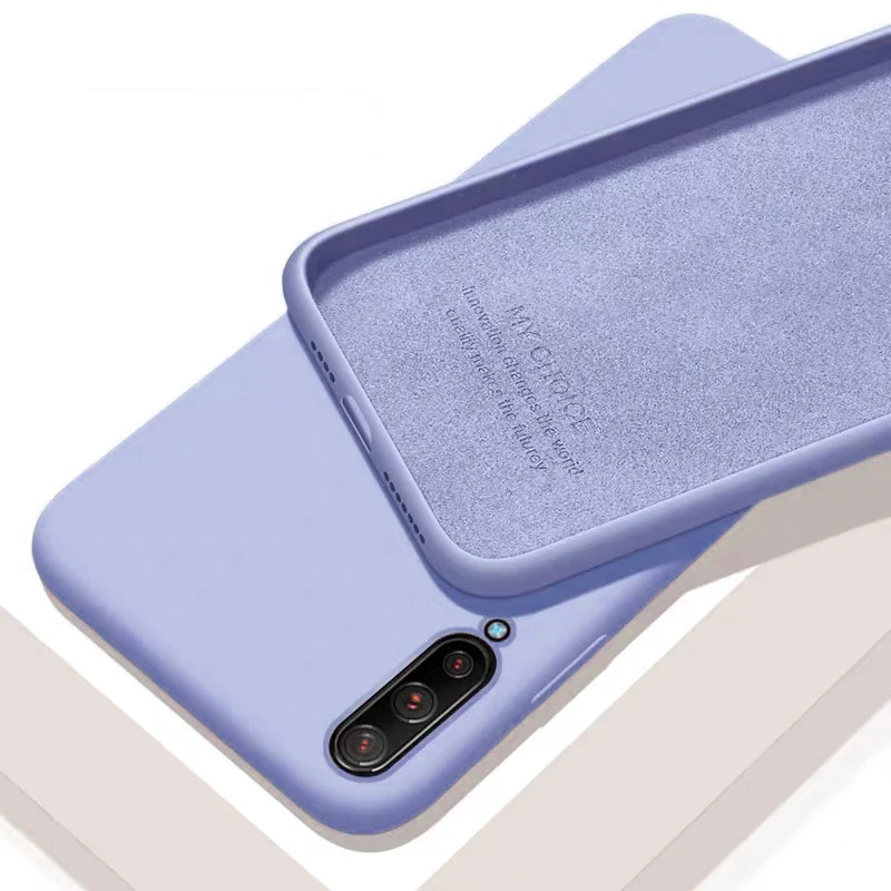 Purple Жидкий силиконовый чехол для samsung Galaxy A10 A20 A30 A50 A40 A70, мягкий силиконовый чехол на заднюю панель для samsung M10 M20 M30 - Цвет: Purple