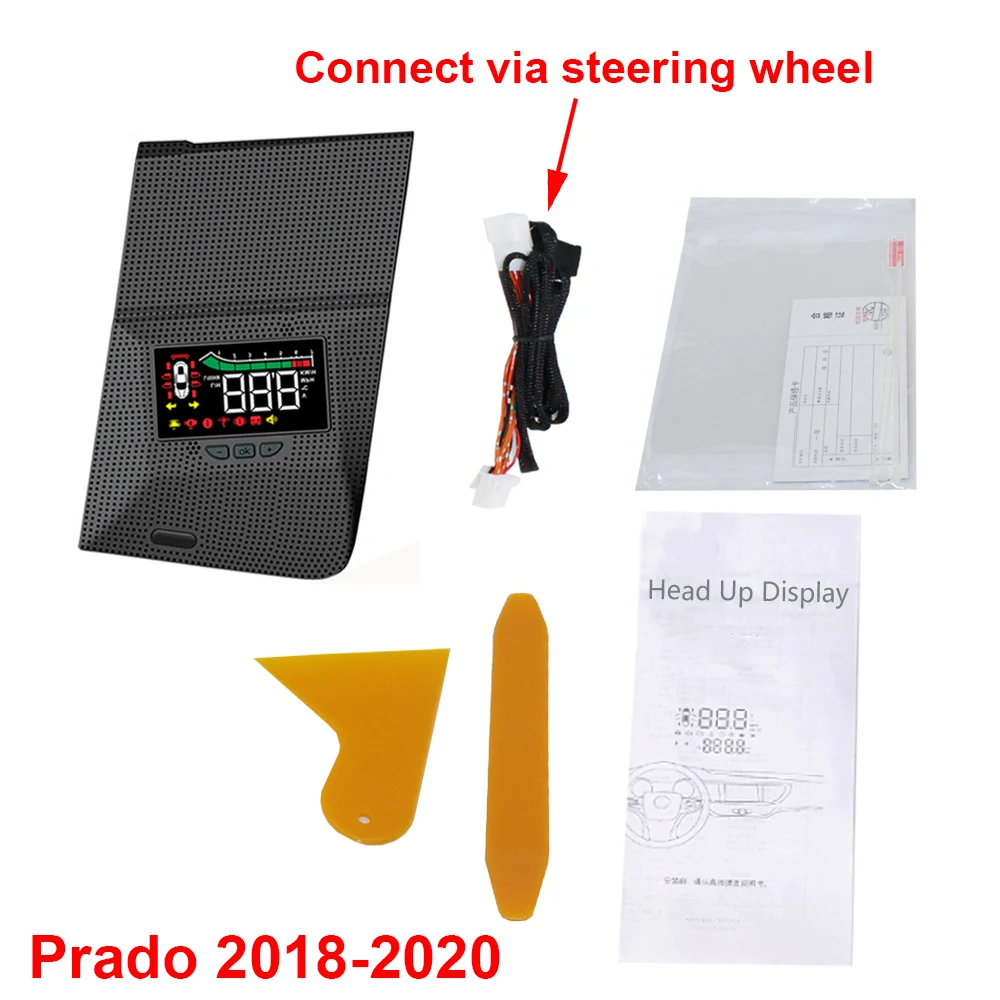 

Для Toyota Prado J150 2009-2022 OEM автоматический проекционный дисплей HUD автомобильные аксессуары проектор на лобовом стекле сигнализация