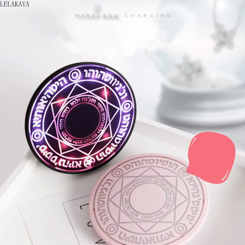 Аниме Card Captor Sakura черно-розовые clow карты волшебный круг Беспроводное зарядное