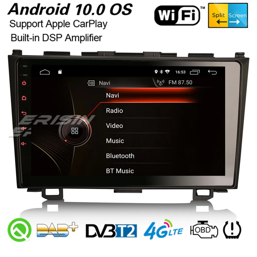Erisin 4299 9 &quotAndroid 10 0 Carplay автомобильный стерео DSP DAB + навигация WiFi USB DVB-T 4G Bluetooth TPMS OBD2