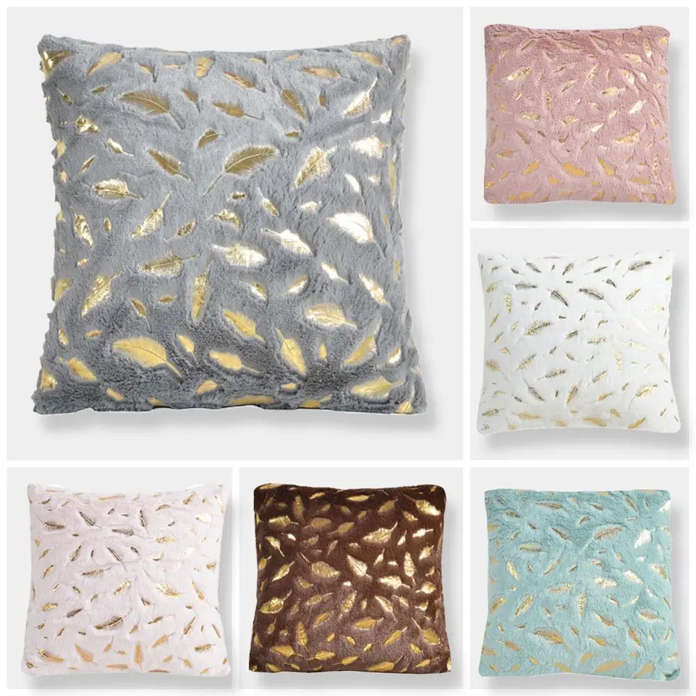 Meijuner плюшевый чехол для подушки горячее тиснение белый мех с серебряными