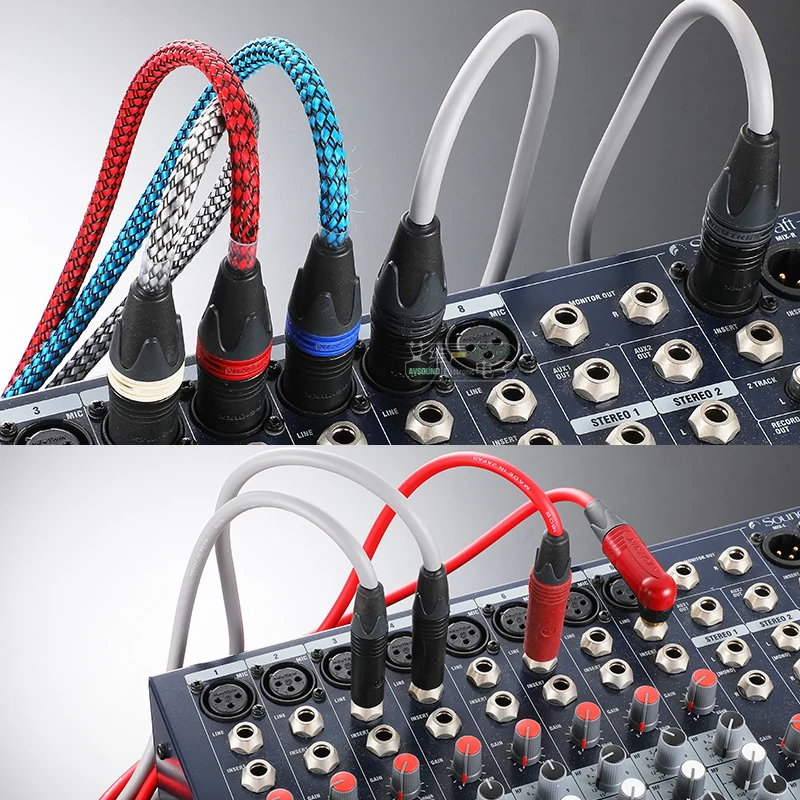Кабель аудиосигнала CANARE 2 4 Core 25 24 23 18 AWG для гитары, микрофона, RCA и лотуса. Сдвоенная изоляция с экраном. L-2T2S, L-4E6S, L-2E2AT, GS-6. Длина 1 м.