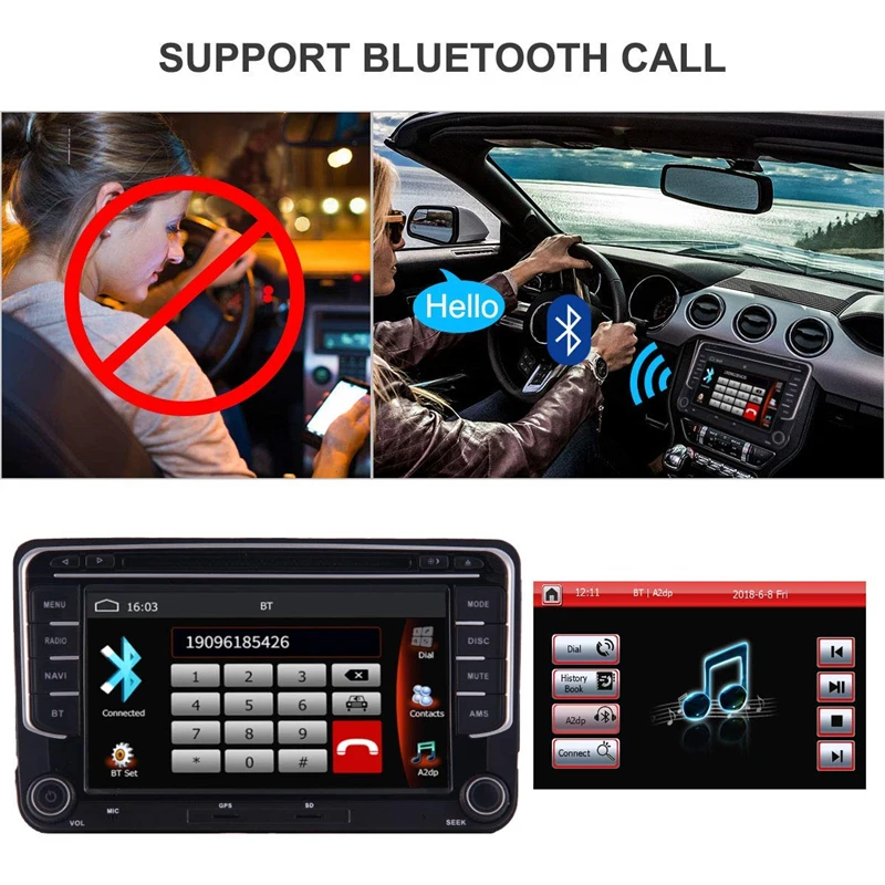 Автомобильный мультимедийный плеер YuanTing 7 дюймов радио Bluetooth стерео DVD GPS BT 2DIN