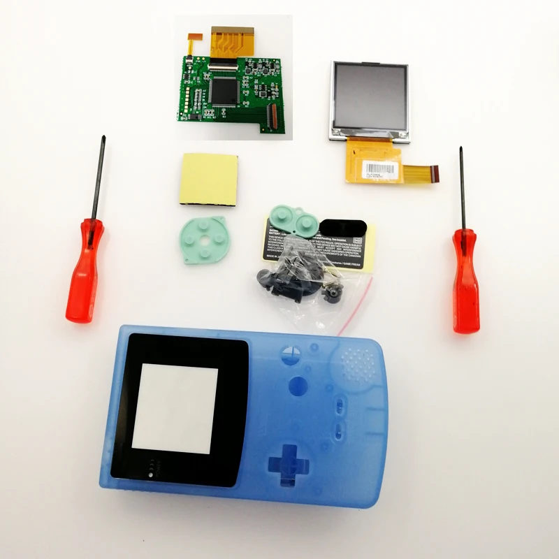DIY консоль GBC ЖК экран набор Пластиковый корпус для игры мальчик цвет подсветка