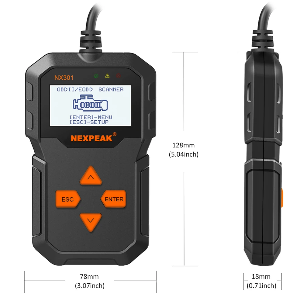 NX301 OBDII универсальный автомобильный диагностический инструмент сканер Код считыватель диагностический сканер инструмент OBD2 инструмент лучше, чем ELM327 AD310