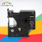 Совместим с Dymo D1 40921 белый на черном 9 мм 45010 этикетка кассета для Dymo LabelManager LM 160 LM 280 210D LabelWriter 450 Duo
