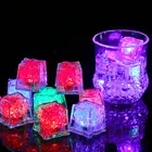 Светящийся кубик льда, 10 шт., светящийся вечерние, индукционный светодиодный светильник, свадьба, фестиваль, Рождество, KTV, стандартные принадлежности