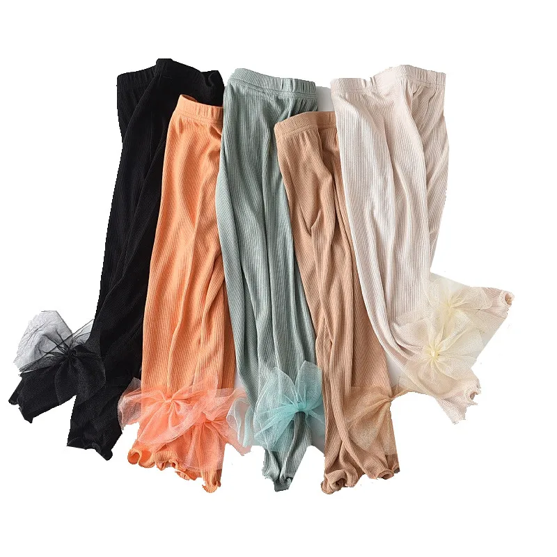 

Baby Girls Sweet Bowtie Pants 2020 New Autumn Spring Girl Kids Fashion Legging Solid Long Pants Children Clothing for Girls