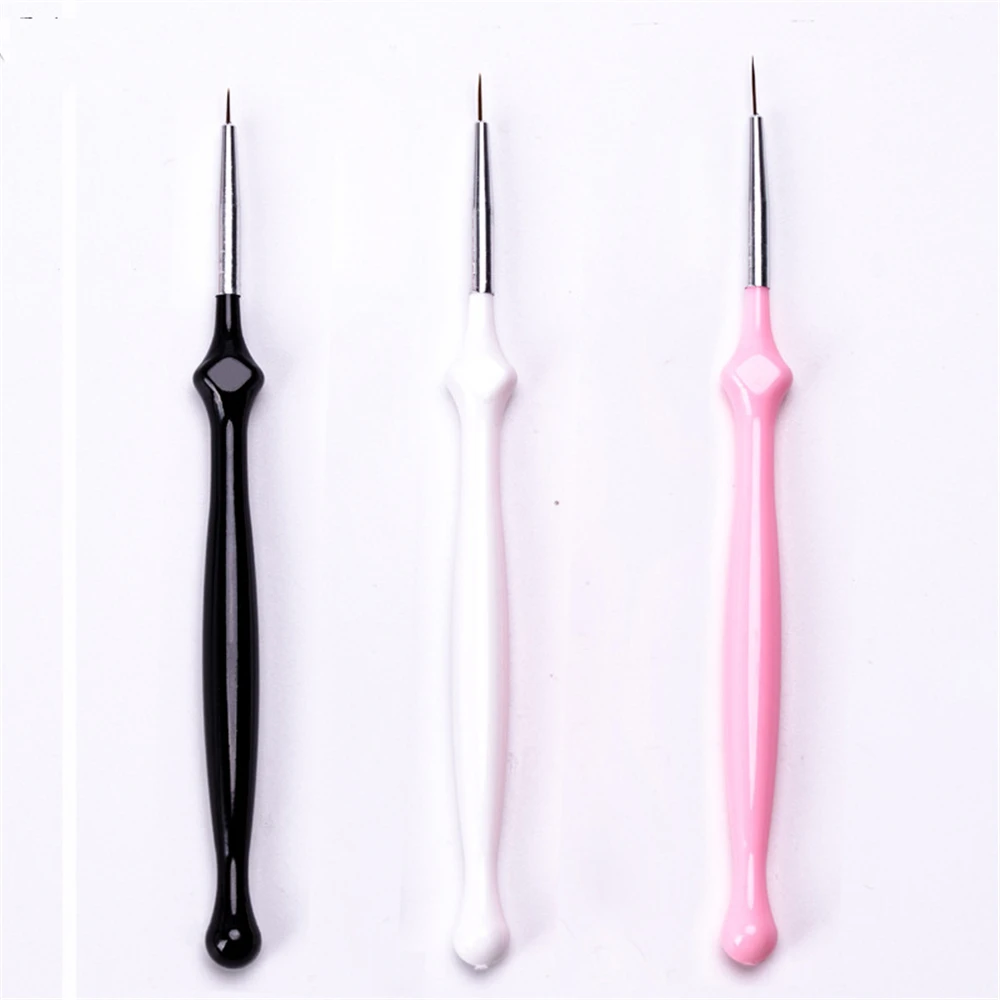 Набор кистей для маникюра и нейл арта 7/9/11 мм 3 шт.|Кисти ногтей| |