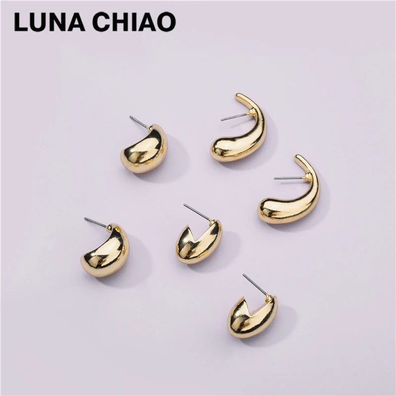 

LUNA CHIAO серьги золотого цвета шикарный стиль металлический Комплект сережек для женщин