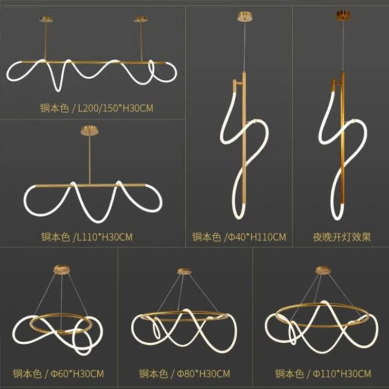

Post modern dining room strip lamp creative hose art bar designer living room lamp coffee shop art front desk Chandelier