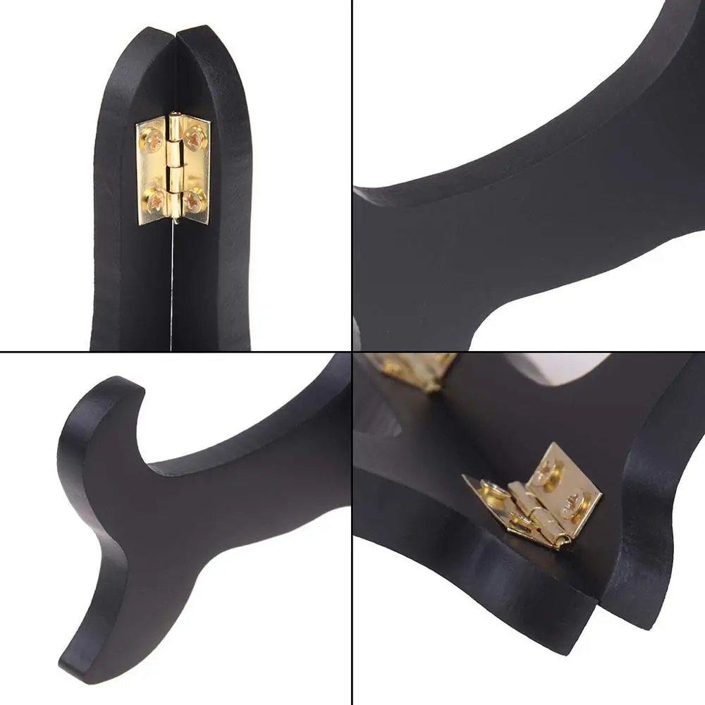 Деревянная складная регулируемая стойка для хранения декоративная тарелок чаши