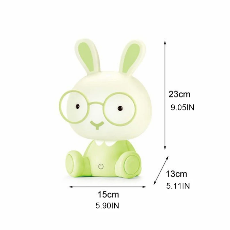 

LED USB cartoon wearing glasses cute cute rabbit decoration bedroom night lamp table lamp