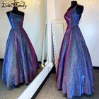 Сексуальное платье на одно плечо для выпускного вечера, длинное платье с блестками 2021, женские вечерние платья размера плюс Rochii Vestido de festa