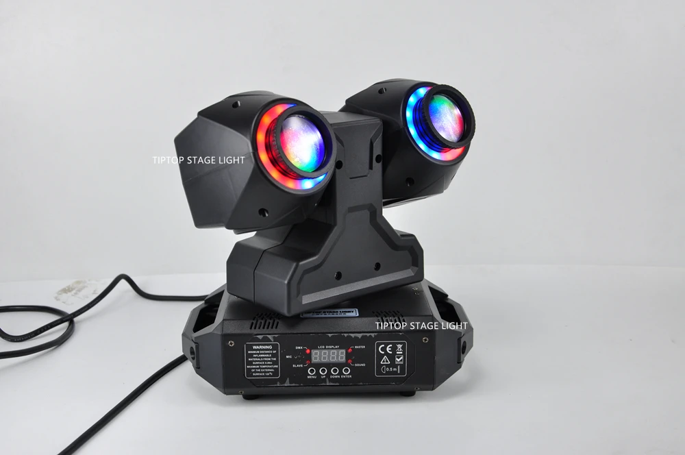 Gigertop 2x30 Вт Светодиодный светильник с движущейся головкой с Halo 5050 SMD RGB цветной Эффект Кольцо диско шар цветной яркий KTV светильник TP-L230