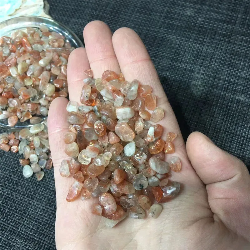 Натуральные кварцевые апельсиновые кристаллы Sunstone Образцы натуральных камней и