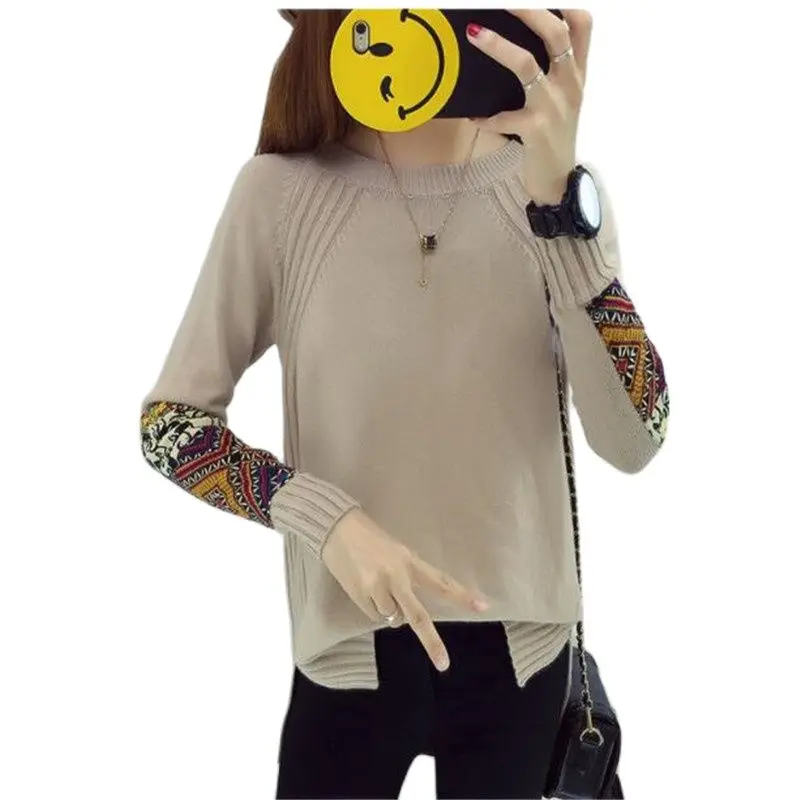 Новинка осенне-зимняя одежда Свободный пуловер большого размера свитер