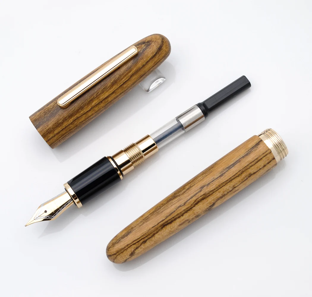 Перьевая ручка Jinhao из 9056 натурального дерева M/F чернильная Nib ручной работы с