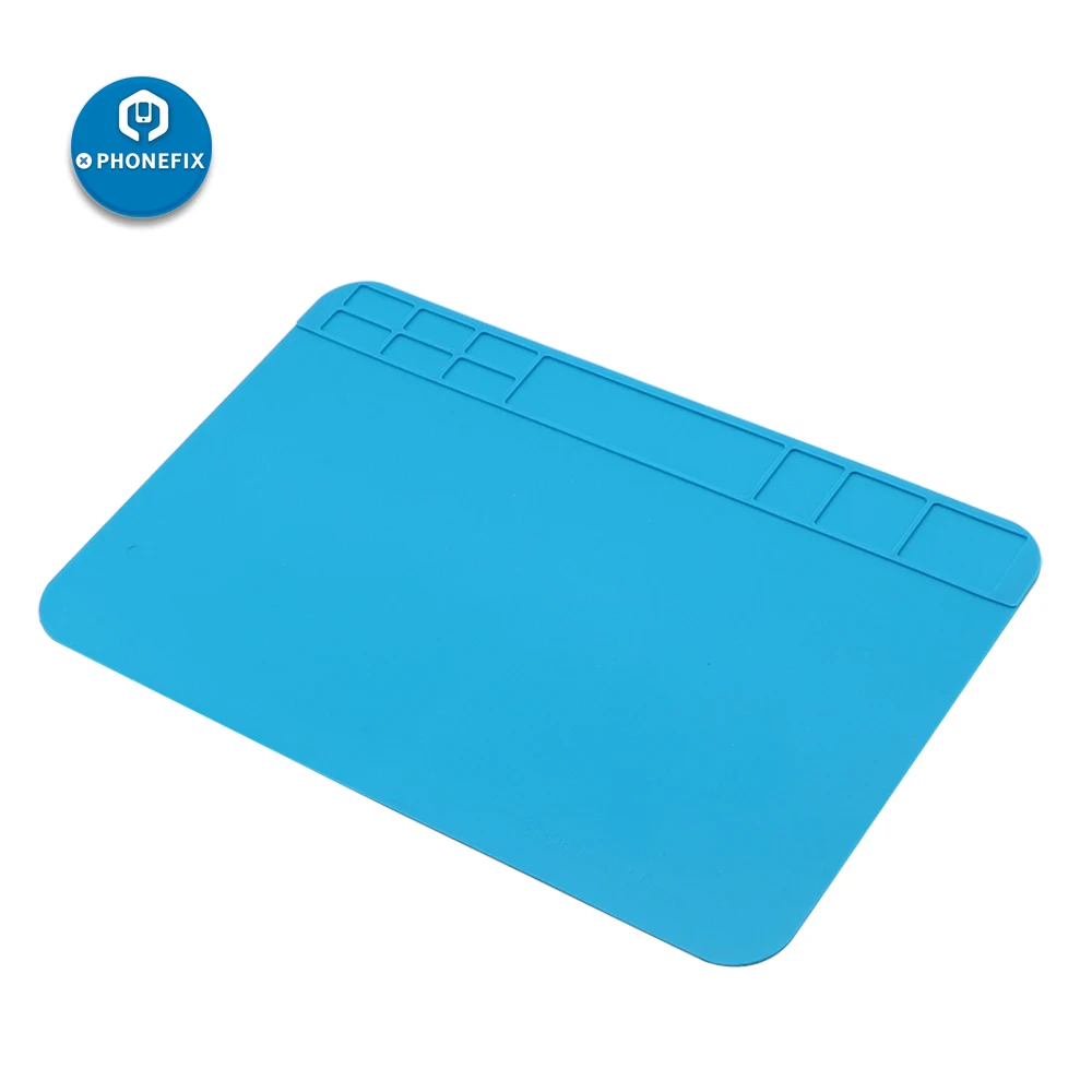 

30CM*20CM Heat Insulation Silicone Soldering Mat Rework Pad PCB Repair Soldering Pad for BGA Hot Gun Iron Working Mat