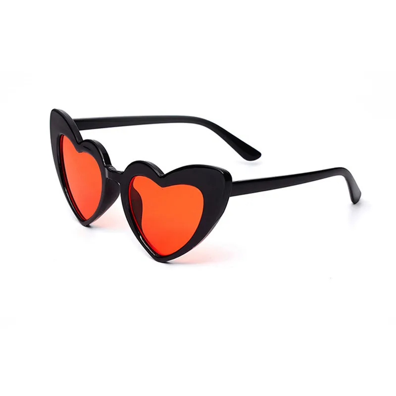 Детские солнцезащитные очки в форме сердца детские пластиковые с зеркальными