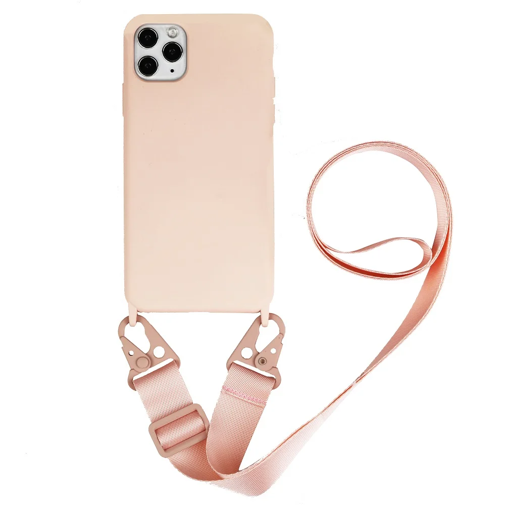 

Silicone Landyard Necklace Phone Case For Xiaomi Redmi 8A NOTE 8T 9S Huawei P30 P40 Lite Mate30 P Smart Crossbody Strap Case