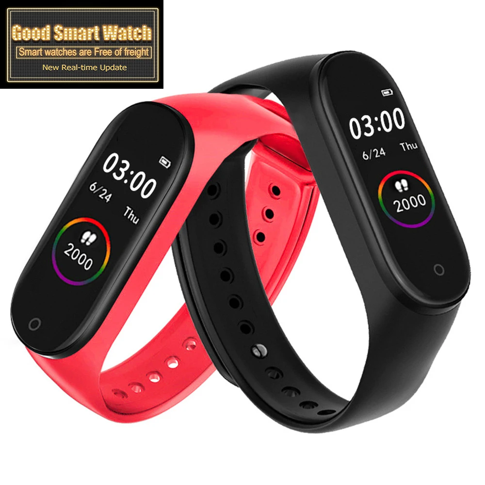 GSS M4 умный браслет в виде часов 4 водонепроницаемый монитор сердечного ритма