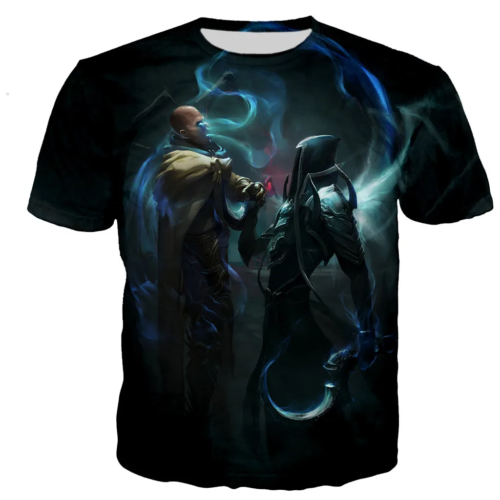 

Diablo 3 printed T-shirt men/women T-shirt casual Harajuku hip-hop style T-shirt O-neck oversized top 5XL