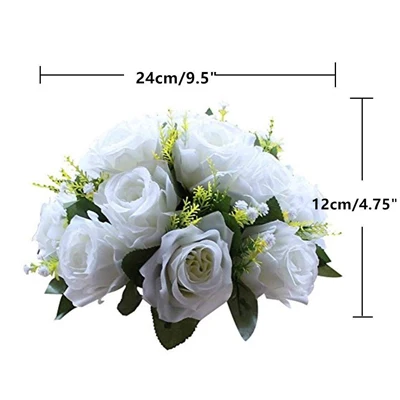 White rose Ермакова подсвечники белые свадебные ваза вечерние цветочные стойки центр подсвечник с орнаментом колонна ресторан отель украшения - Цвет: White rose