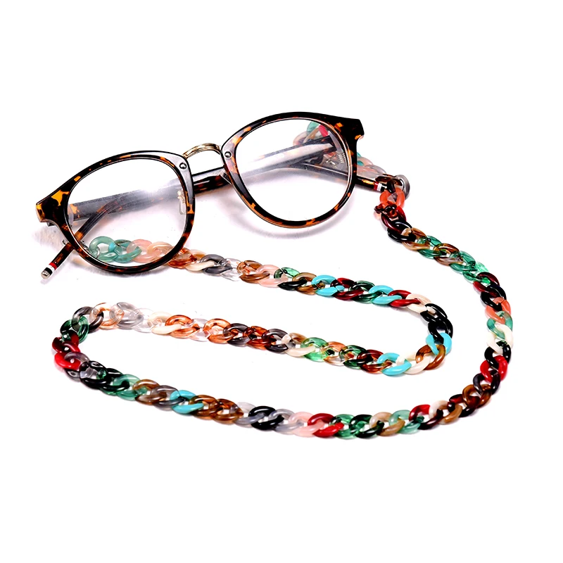 

72cm Acrylic Sunglasses Chain Women Anti Slip Reading Eyewears Ribbon Clip Mask Holder Neck Strap Lanyard Dropshipping