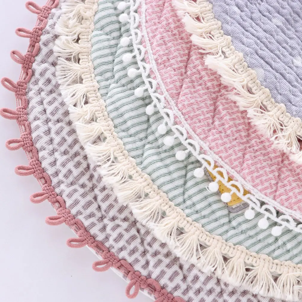 

Baby Bibs Cotton Baby Feeding Apron Round Neck Bib Newborn Cartoon Feeding Scarf Bib Collar Bib Burp Cloth Bandana Saliva Towel