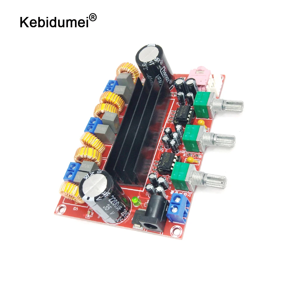 Плата усилителя звука kebidumei TPA3116D2 50Wx2 + 100 Вт 2 1 каналов мощность цифрового