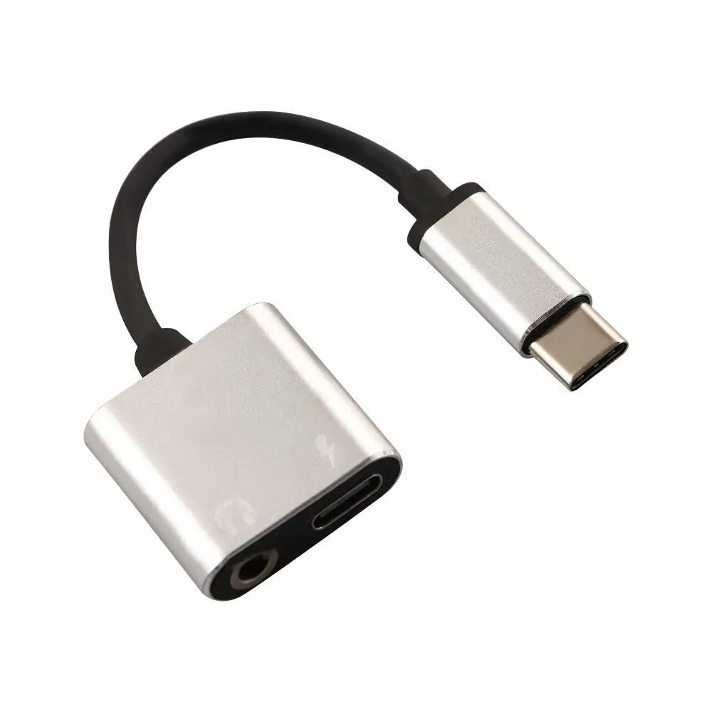 2 в 1 адаптер для наушников типа C до 35 мм USB зарядный Разветвитель - купить по