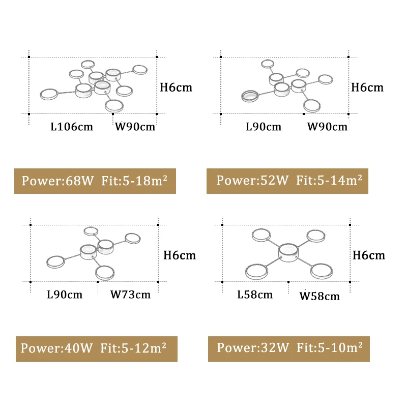 

Led Ceiling Light Surface Mount Modern Chandelier Ceiling Lamp for Home Living room Bedroom Dining room Indoor Lighting Fixtures