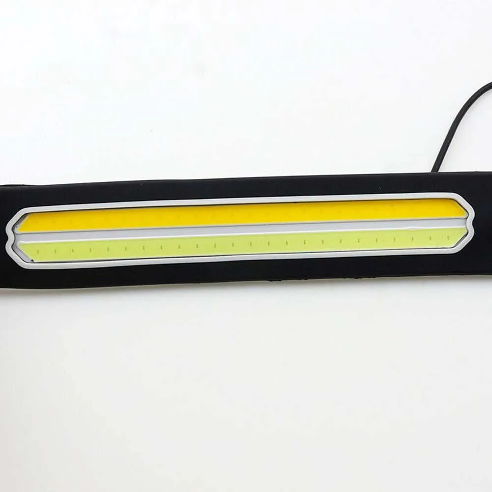 2 х 26 см COB светодиодный гибкие полосы Водонепроницаемый лампа автомобиля Белый