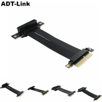 pcie x4 riser cable dual 90 degree right angle pcie 3 0 x4 to x4 extension cable 8gbps pci express 4x riser card ribbon extender