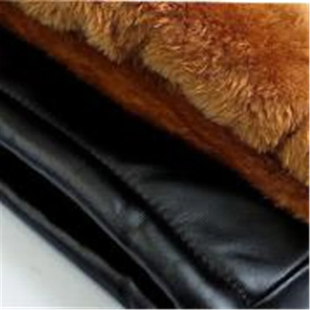 Мужские осенне-зимние прямые брюки из искусственной кожи с высокой талией -