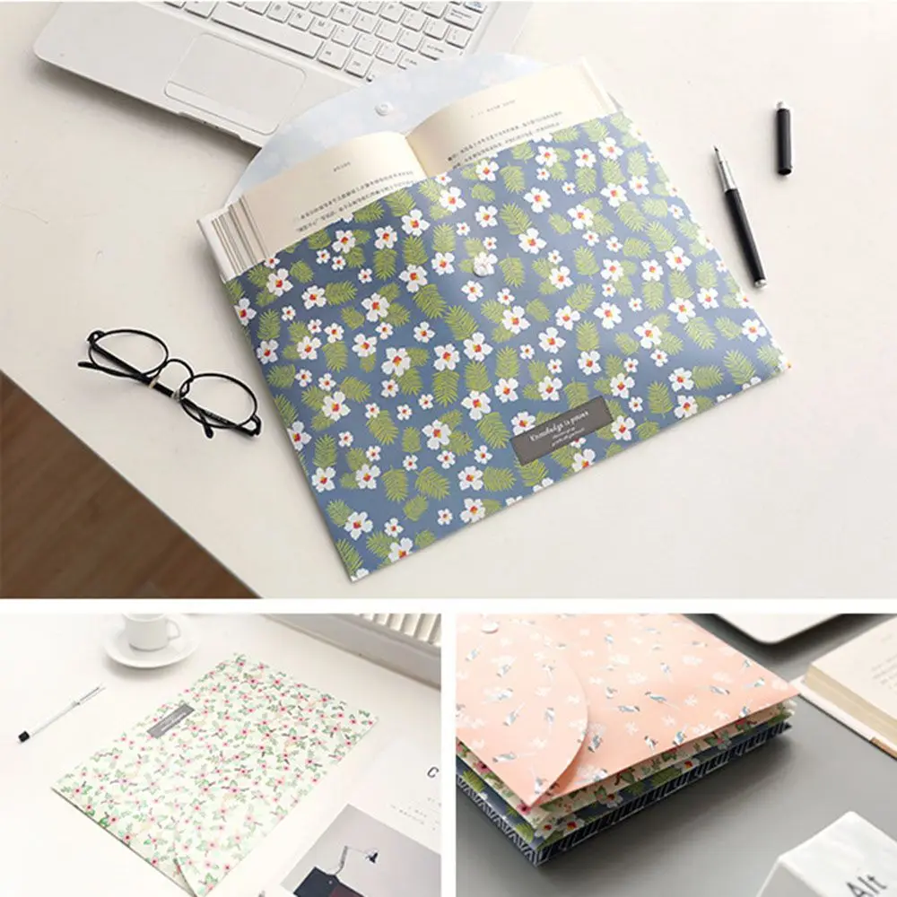 Цветочная папка А4 для файлов прочная водонепроницаемая из ПВХ школьные и