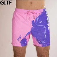 gitf 2021 color changing swimming trunks men swimwear swim shorts men beach shorts briefs boxer sunga discoloration swimsuit men
