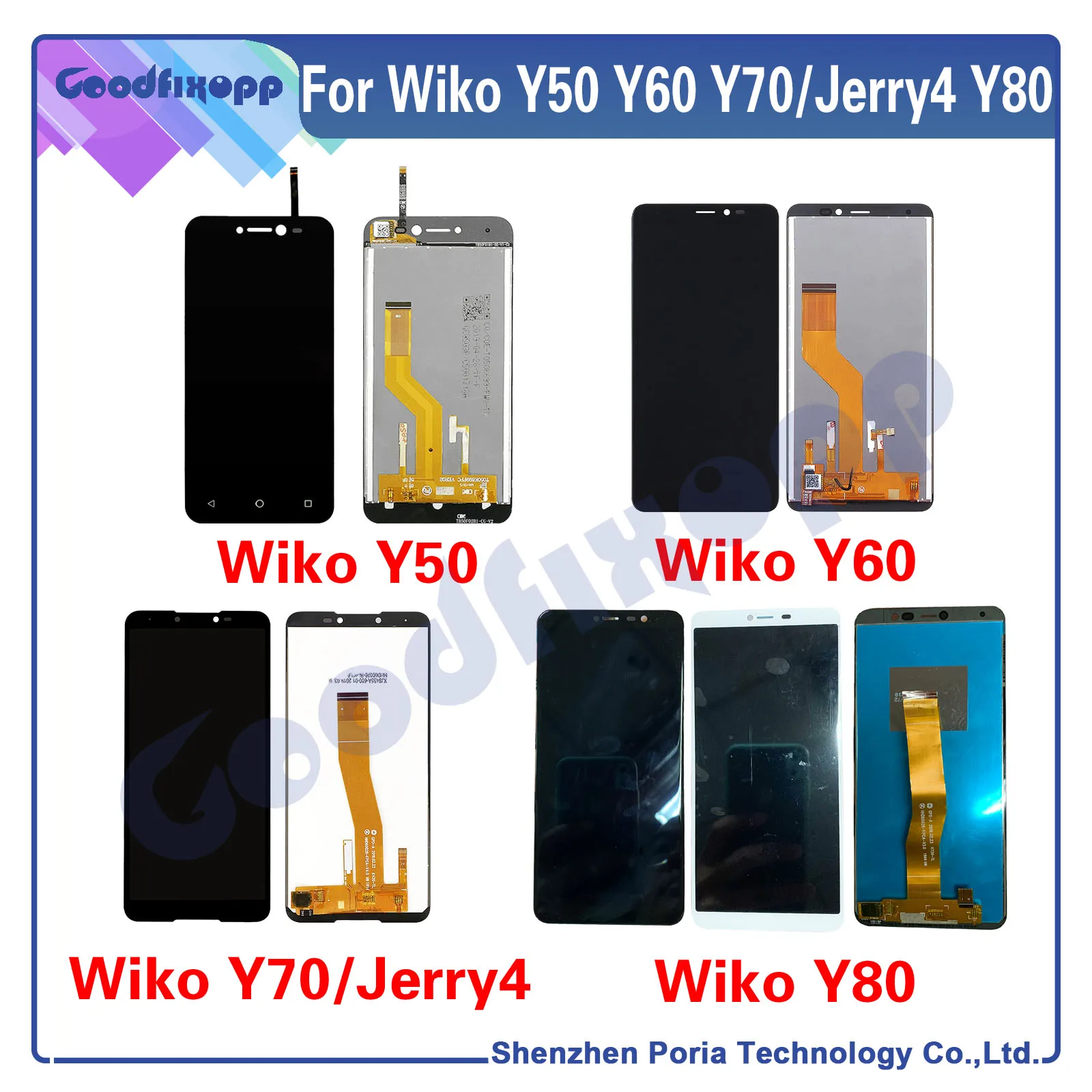 

Originale For Wiko Y50 Y60 Y70 Y80 Jerry4 LCD Display Sensor Touch Screen Digitizer Assembly For Wiko Jerry 4 LCD Touch Screen