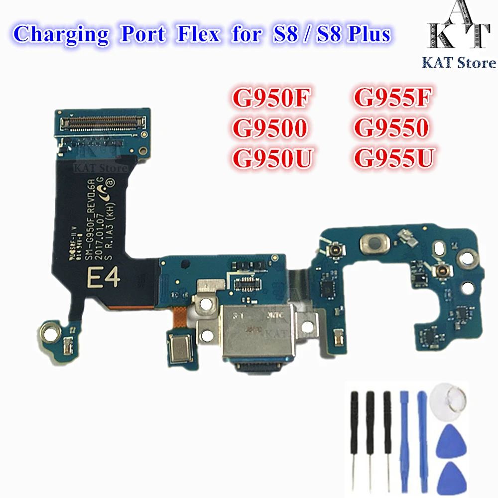 Зарядное устройство KAT для Samsung Galaxy S8 G950F G9500 G950U + plus G955F G9550 USB разъем док-порт гибкий