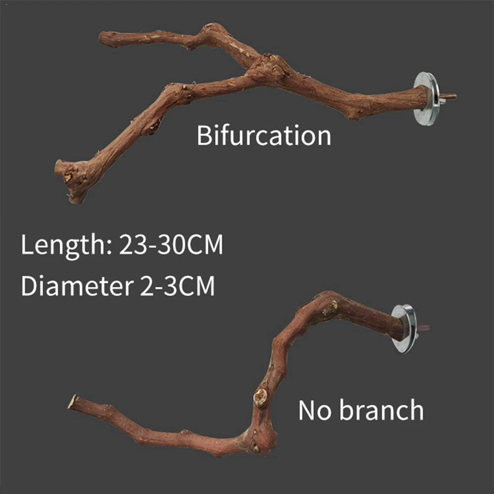 

Pet Parrot Bird Standing Stick Wild Grape Wood Pole Bird Cockatiel Parakeet Perches Bite Claw Grinding Toy Bird Cage Accessories