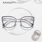 Оправа для очков kanseven в металлической оправе для женщин, оправа для очков кошачий глаз для работы за компьютером при близорукости 2022, женские стильные очки высокого качества MS3535