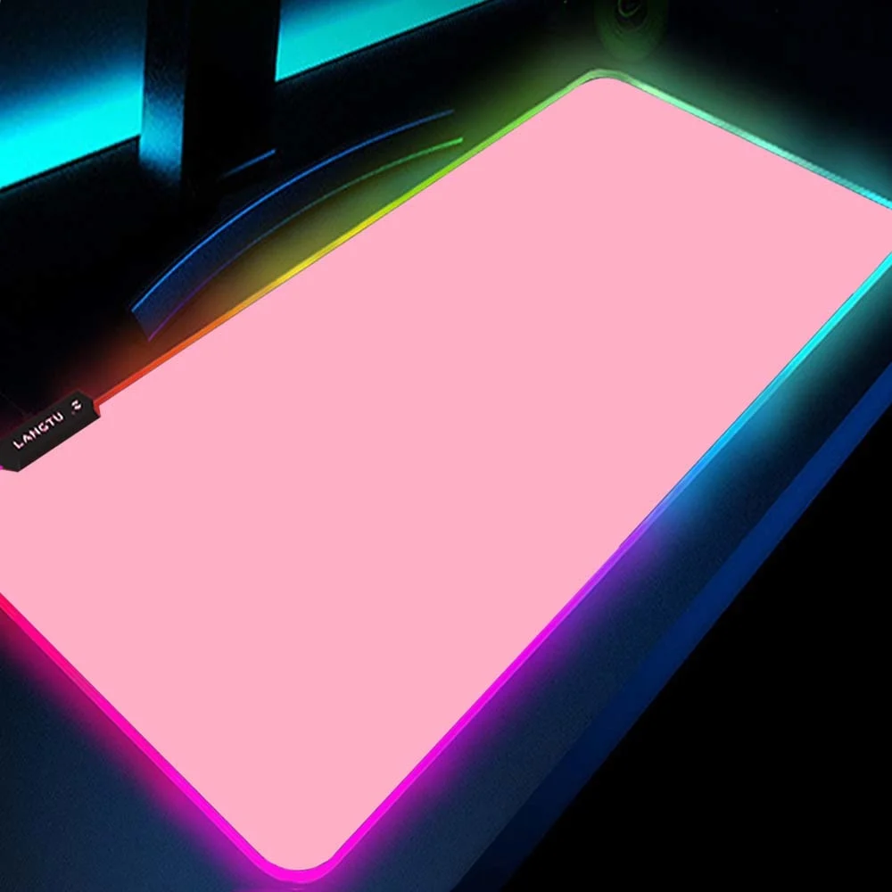 

Black and white mouse pad for game console, pink mouse pad, simple LED lamp for game, RGB computer accessories, large table pad