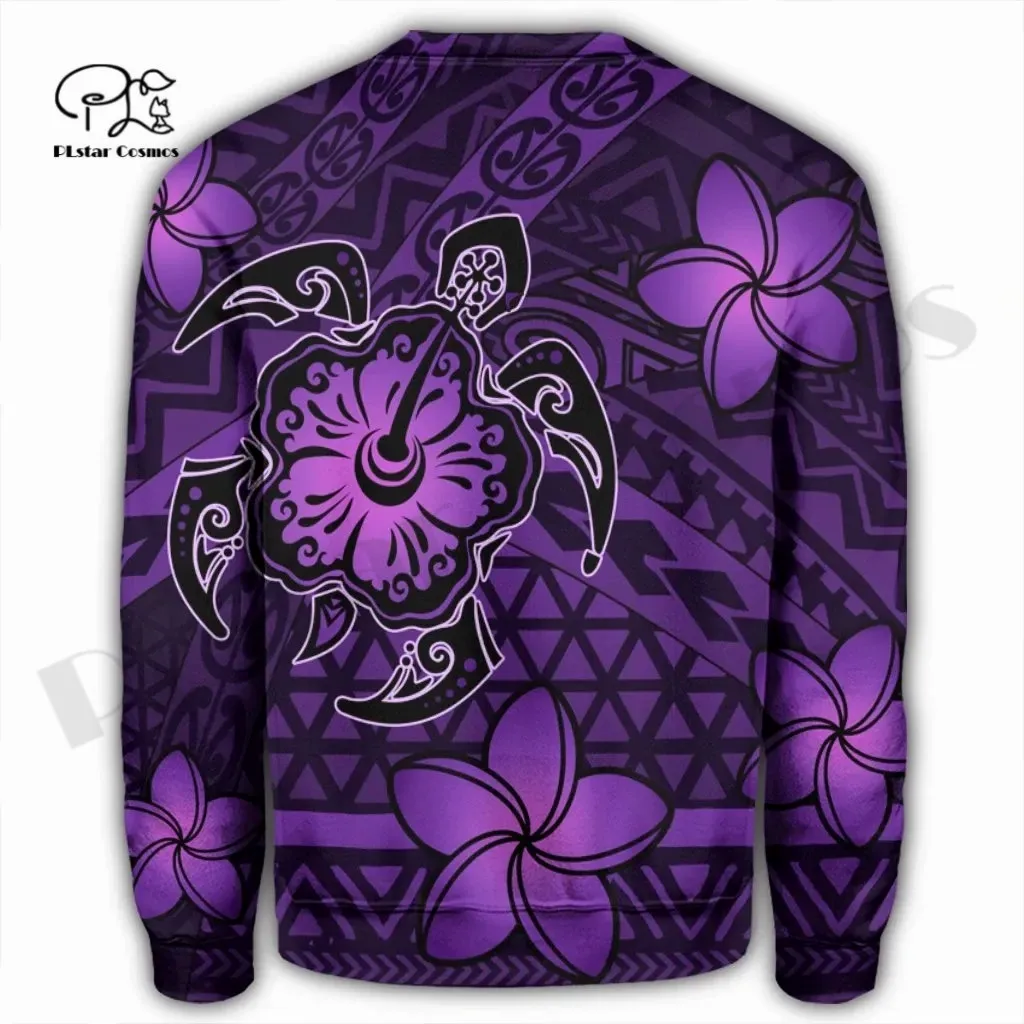 

PLstar Cosmos 3DPrint Newest Polynesian Turtle Hibiscus Funny Premium Unique Harajuku Streetwear Unisex Hoodie/SweatshirtZip T-3