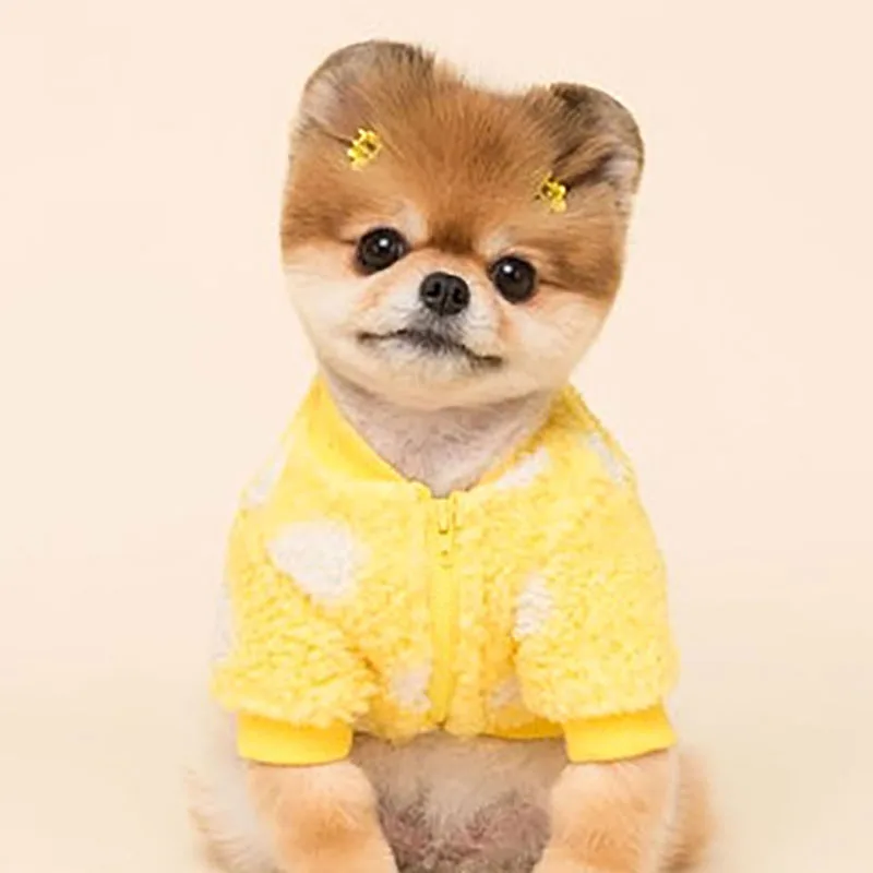 Утолщенная теплая одежда для собак Bichon Тедди плюшевый свитер Померанский