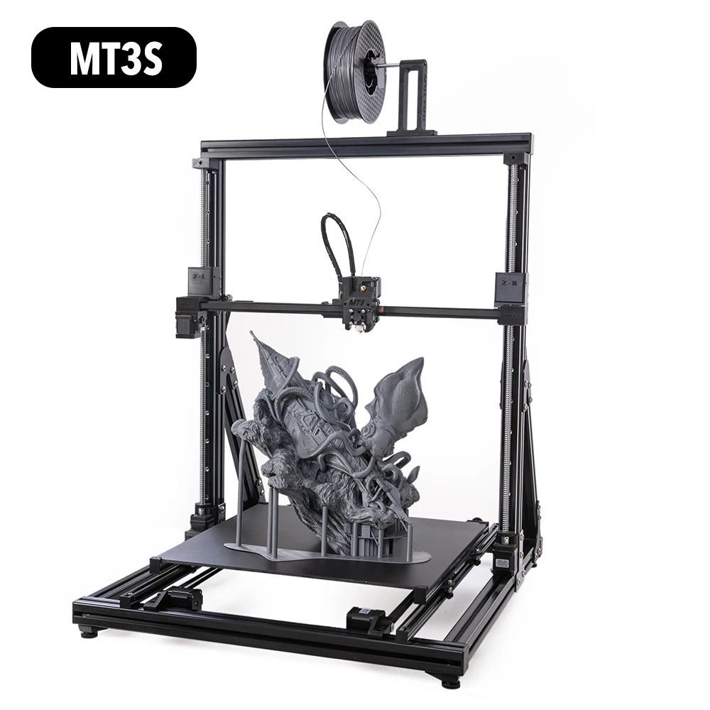 MULTOO 3d принтер MT3s большой размер печати высокое качество точность шариковый винт Preciser один 500*500*500 высокая температура