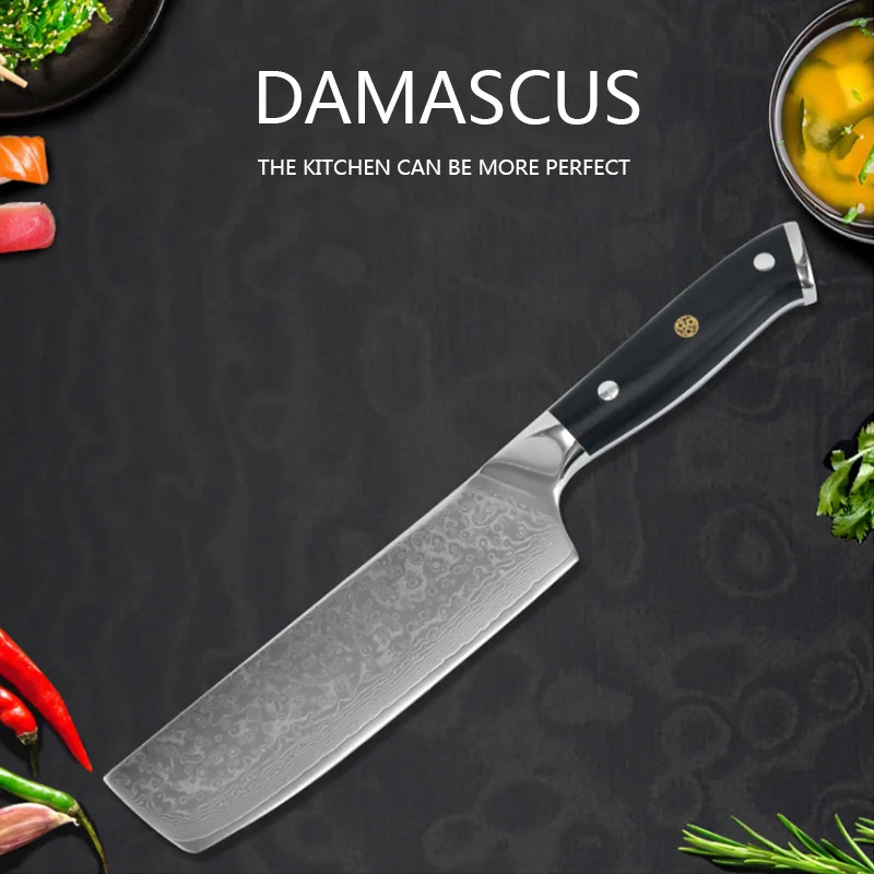 

Cuchillo de cocina дамасский нож G10 профессиональные японские ножи шеф-повара мясница слайсер фрукты coltello китайский кухонный нож