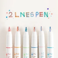sharkbang 3pcs 6pcs 0 5mm kawaii 2 lines pen diy graffiti drawing painting pen art marker pen school office stationery