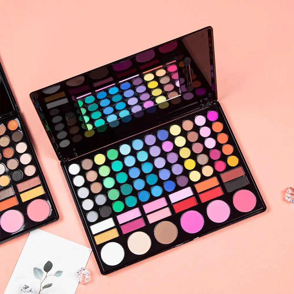 

78 Colors Eyeshadow Palette Matte Glitter EyeShadow Diamond Shimmer Eye Primer Luminous Eye Shadow Smoky Warm Color Make Up Tool