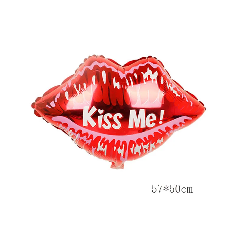 kiss me Свадебный воздушный шар из фольги красная губа баллон гелия юбилей шар День рождения День Святого Валентина вечерние украшения события вечерние принадлежности - Цвет: kiss me